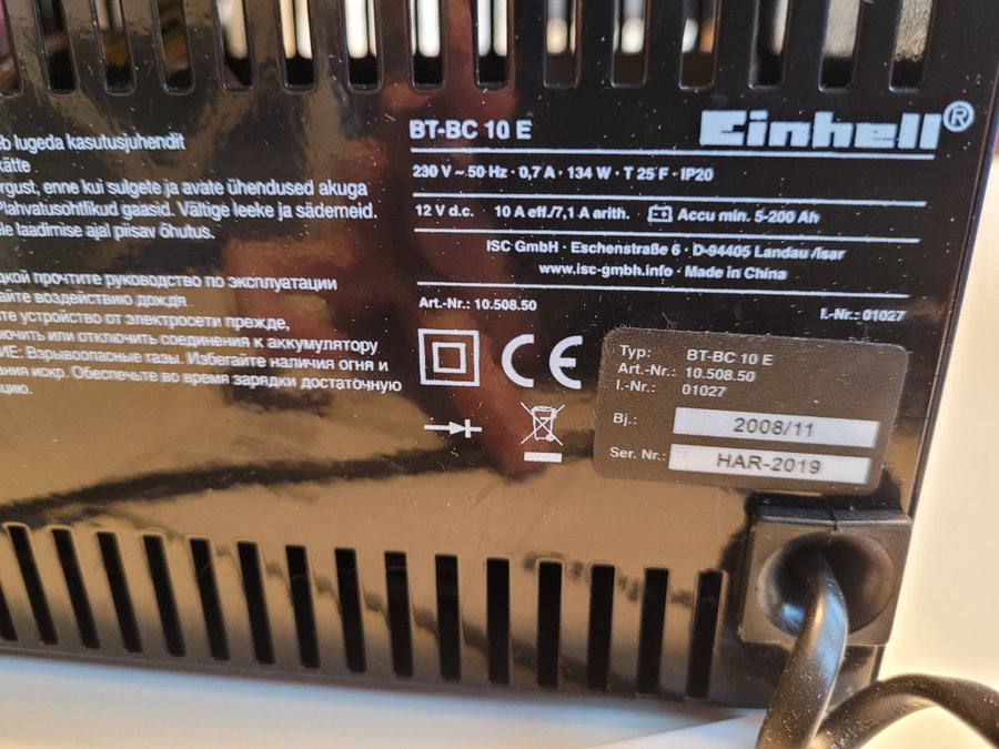 Einhell Batteriladdare BT BC 10 E Blå