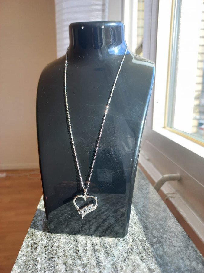 New 925 sterling silver heart pendant chain