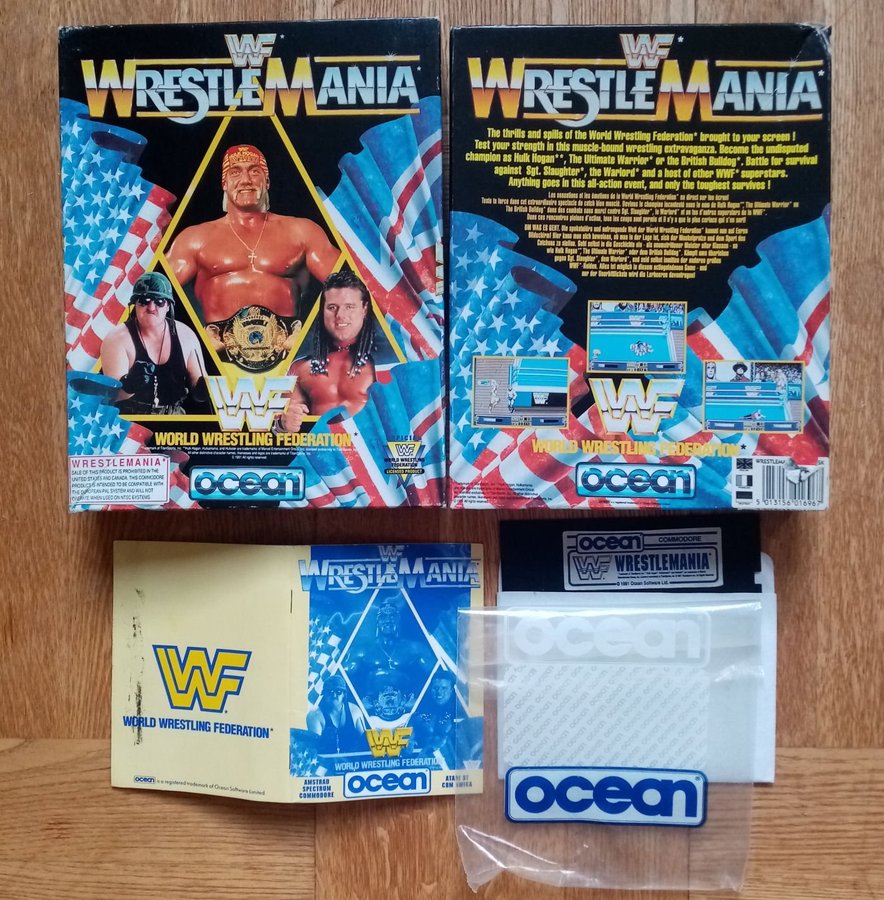 WWF Wrestlemania (Ocean Software) - Disk ->TESTAD<- Commodore 64 / C64 Spel