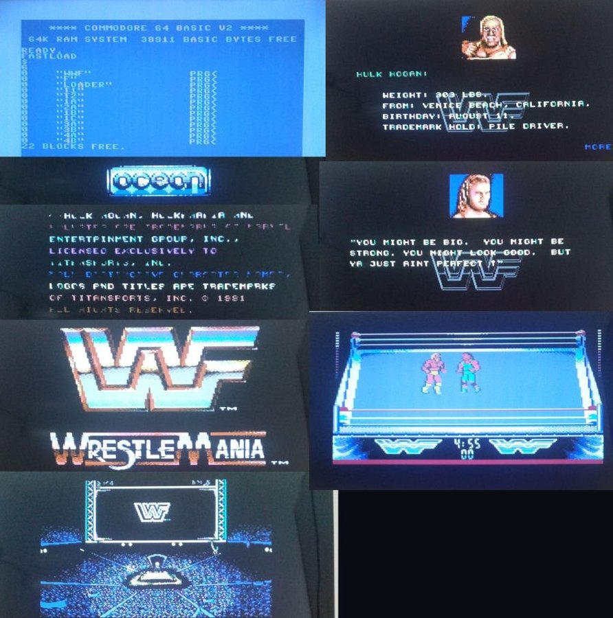 WWF Wrestlemania (Ocean Software) - Disk ->TESTAD<- Commodore 64 / C64 Spel