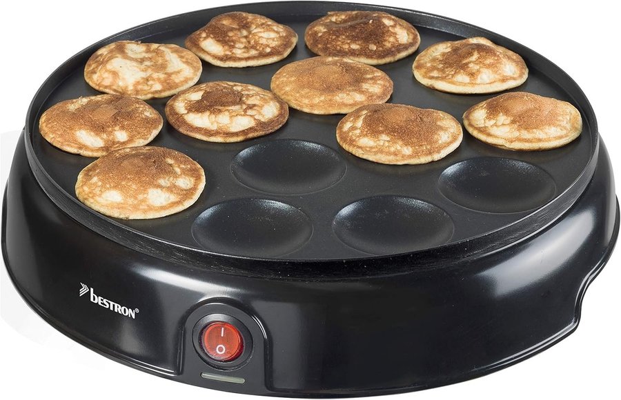 BID! Bestron Poffertjes Pancake Device, Quick Heating Element, Non-stick, 800 W!