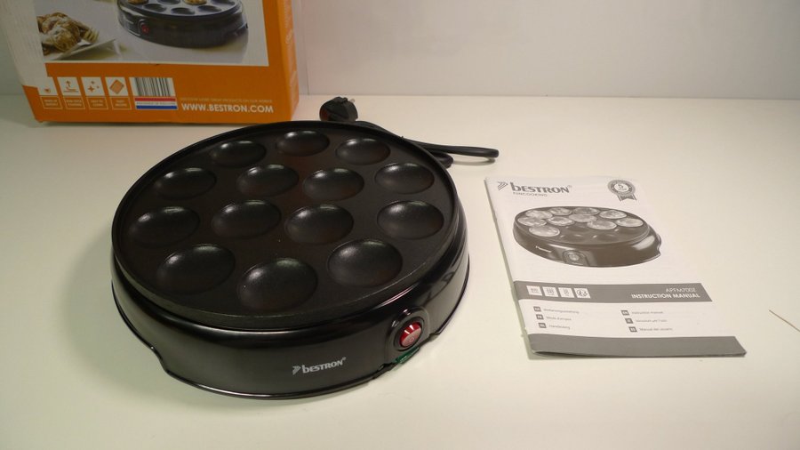 BID! Bestron Poffertjes Pancake Device, Quick Heating Element, Non-stick, 800 W!