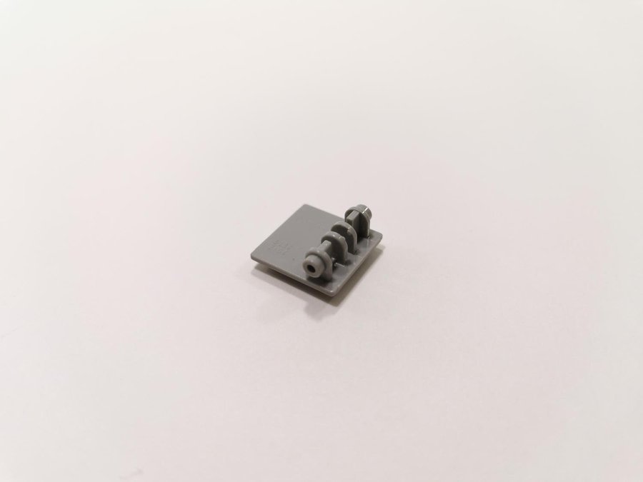 Lego - hinge - top plate - ledad - 2x2 - part 6134 - ljusgrå (bluish)