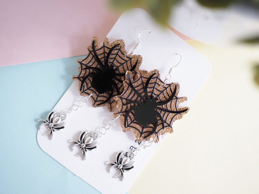 Spider earrings - Halloween earrings