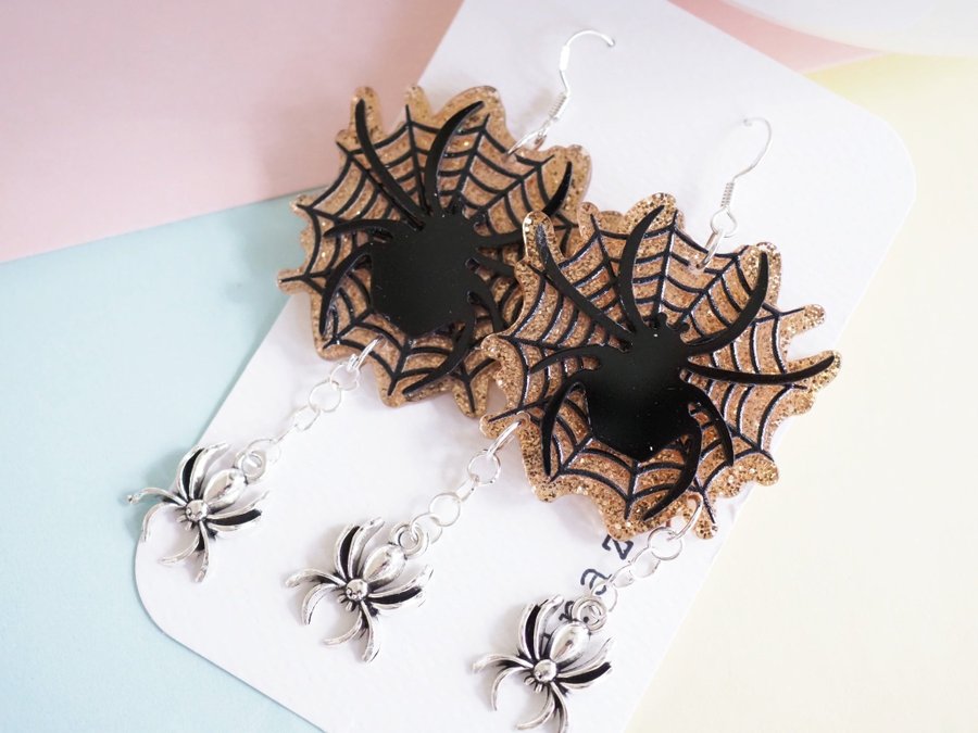 Spider earrings - Halloween earrings