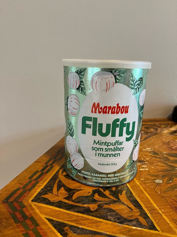 Retro plåtburk Marabou Fluffy