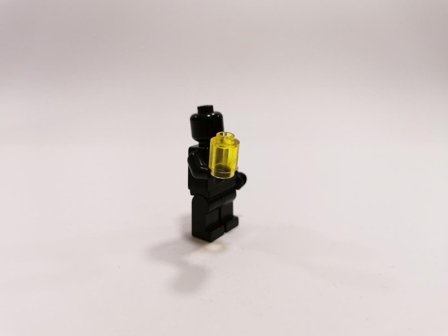 Lego - transparent - brick - 1x1 - rund - part 3062 - gul (trans yellow)