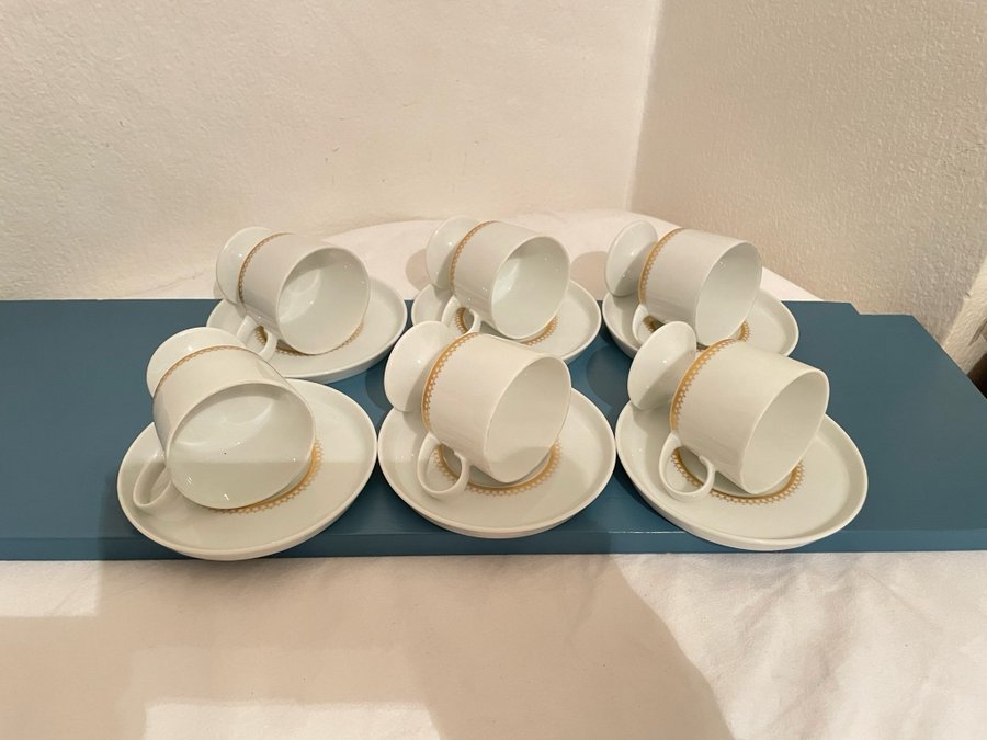 6 st kaffekoppar och fat- ROSENTHAL- Composition- Tapio Wirkkala- Germany