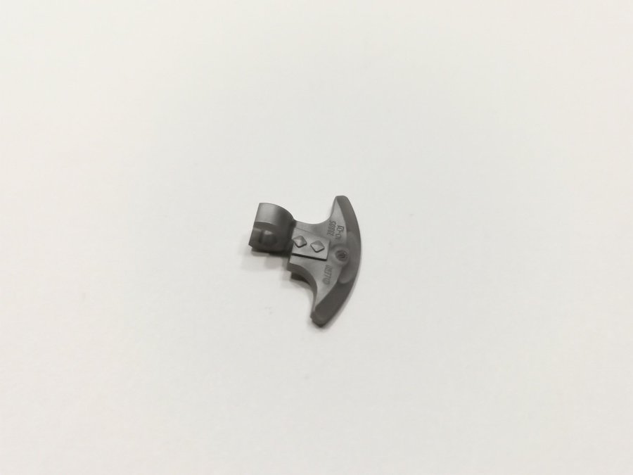 Lego - tillbehör - yxa - head with clips - part 53705 - silver (flat silver)