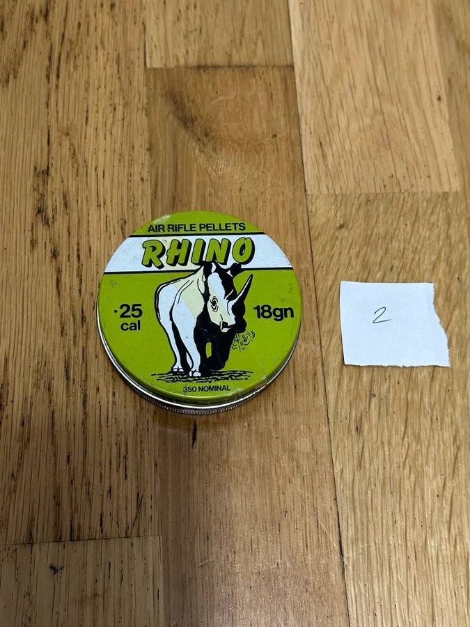 Diabolo Rhino kal .25 (6,35) 2 burkar