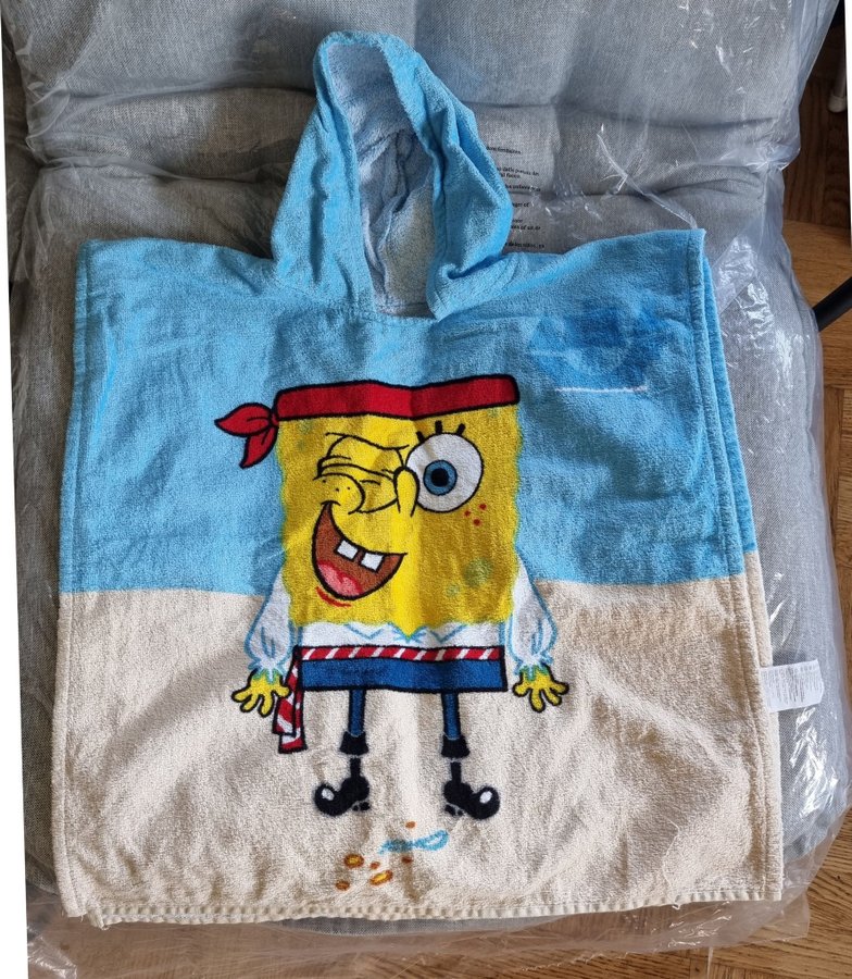 Svampebob badhandduk med huva