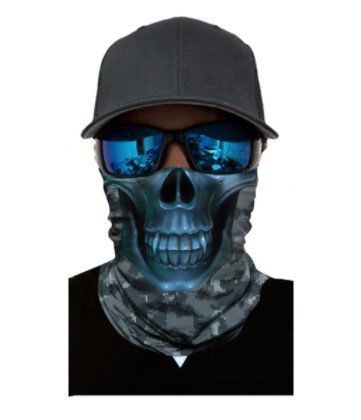 Skull bandanas, scarves Blue Camo Skull New