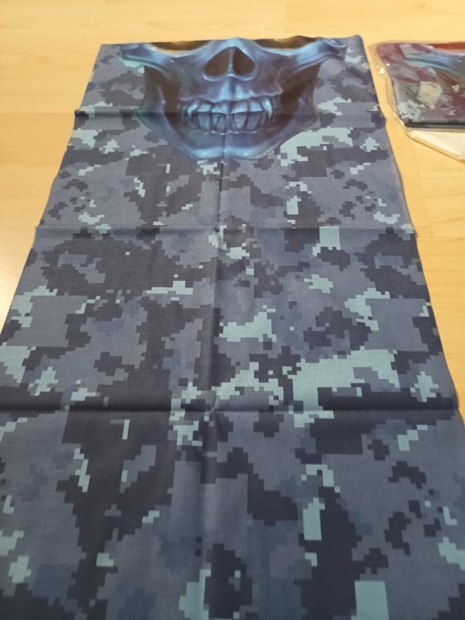 Skull bandanas, scarves Blue Camo Skull New