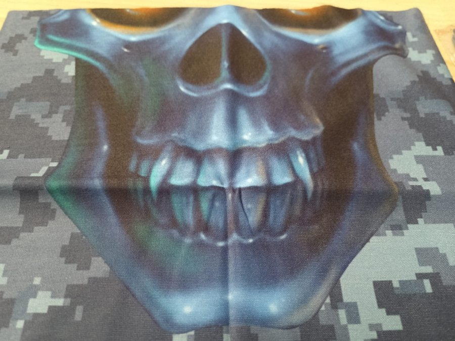 Skull bandanas, scarves Blue Camo Skull New