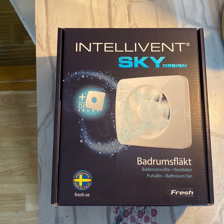 Intellivent Sky Design Badrumsfläkt oöppnad förpackning