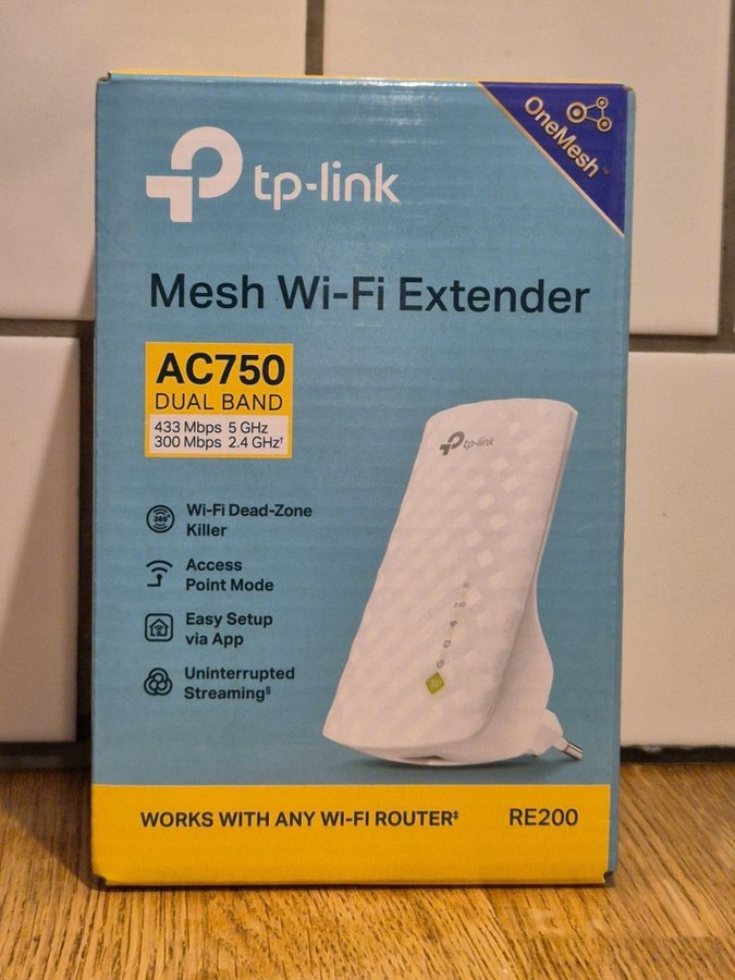 TP-Link RE200/AC750 Dual Band Mesh Wi-Fi Extender