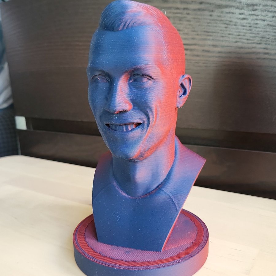 3D-printad byst av Cristiano Ronaldo