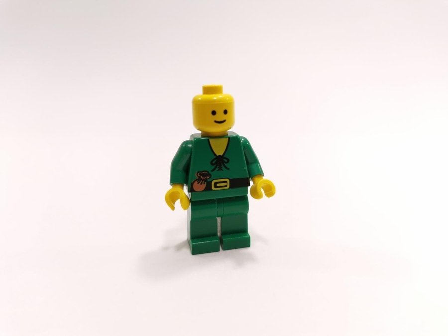 Lego - minifigur - castle - forestmen - bonde - grön