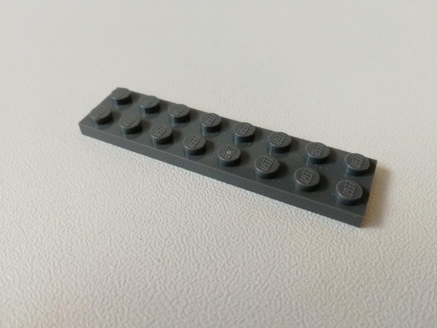 Lego - plate - platt - bas - 2x8 - part 3034 - mörkgrå (bluish)