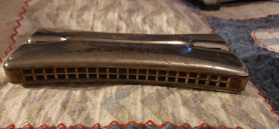 MUNSPEL GAMMALT M.HOHNER 1950-60 TAL STORLEK 40 HÅL, 15,5 CM FINT SKICK !!!