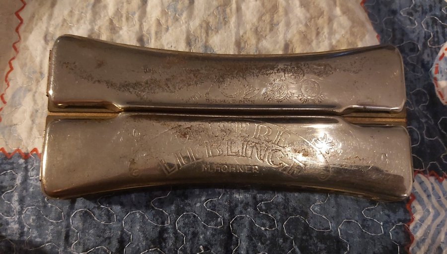 MUNSPEL GAMMALT M.HOHNER 1950-60 TAL STORLEK 40 HÅL, 15,5 CM FINT SKICK !!!