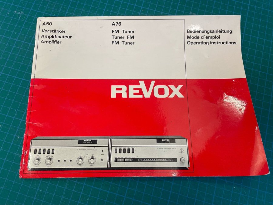 Revox A50 förstärkare och A76 FM-tuner