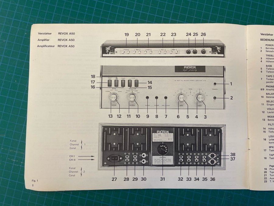 Revox A50 förstärkare och A76 FM-tuner