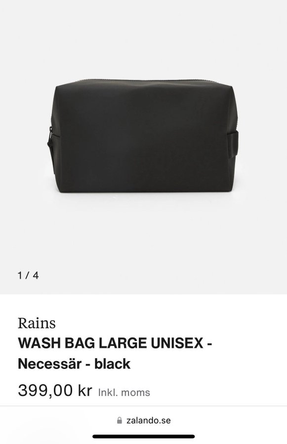 RAINS WASH BAG LARGE UNISEX - Necessär - svart