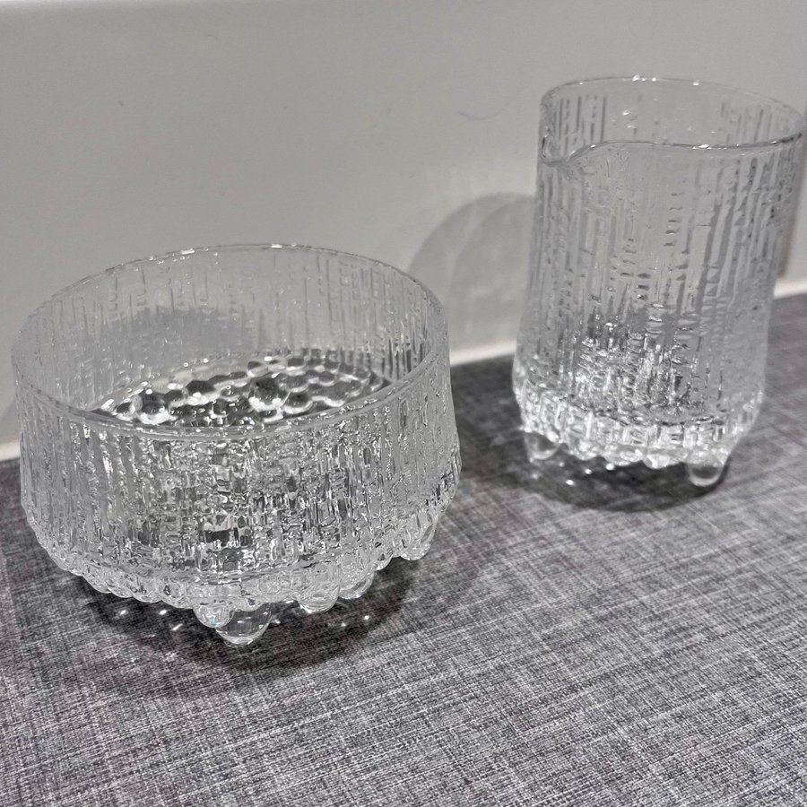 Iittala Ultima Thule gräddkanna och sockerskål