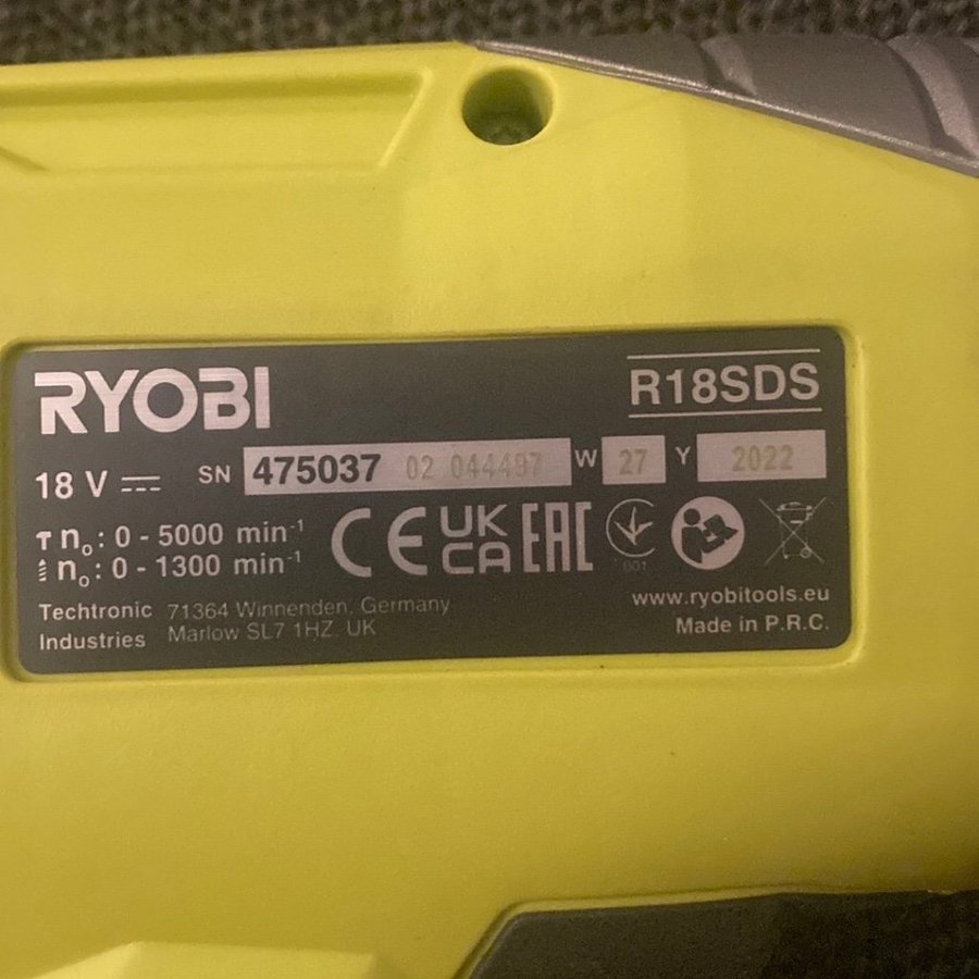 Ryobi R18SDS Slagborrmaskin 18V