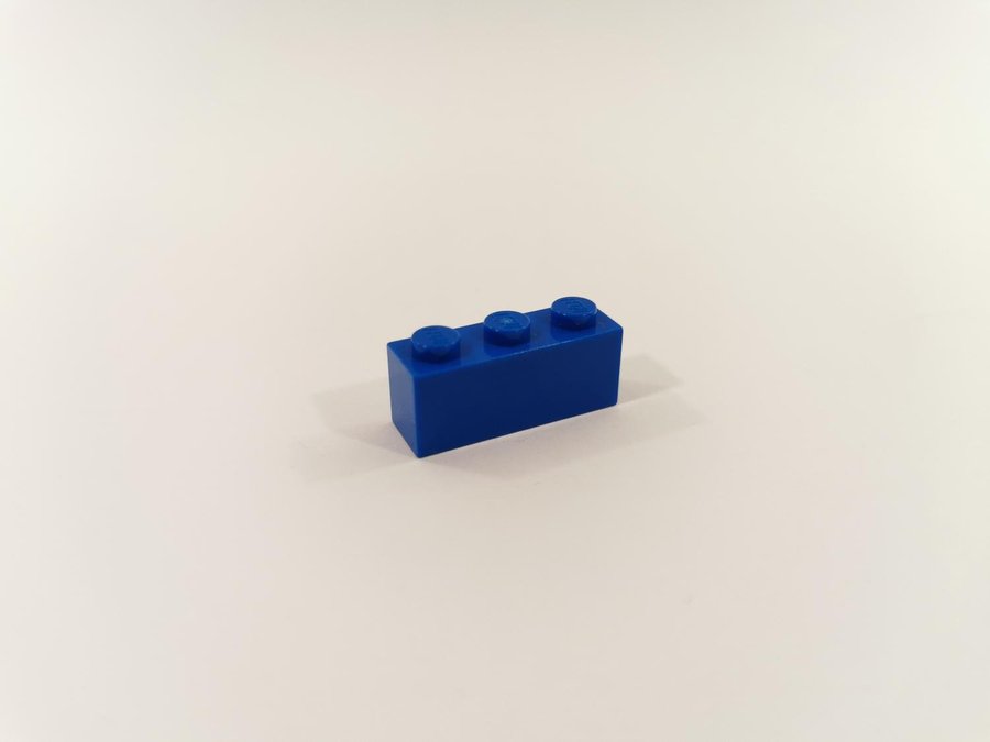 Lego - brick - bas - 1x3 - part 3622 - blå