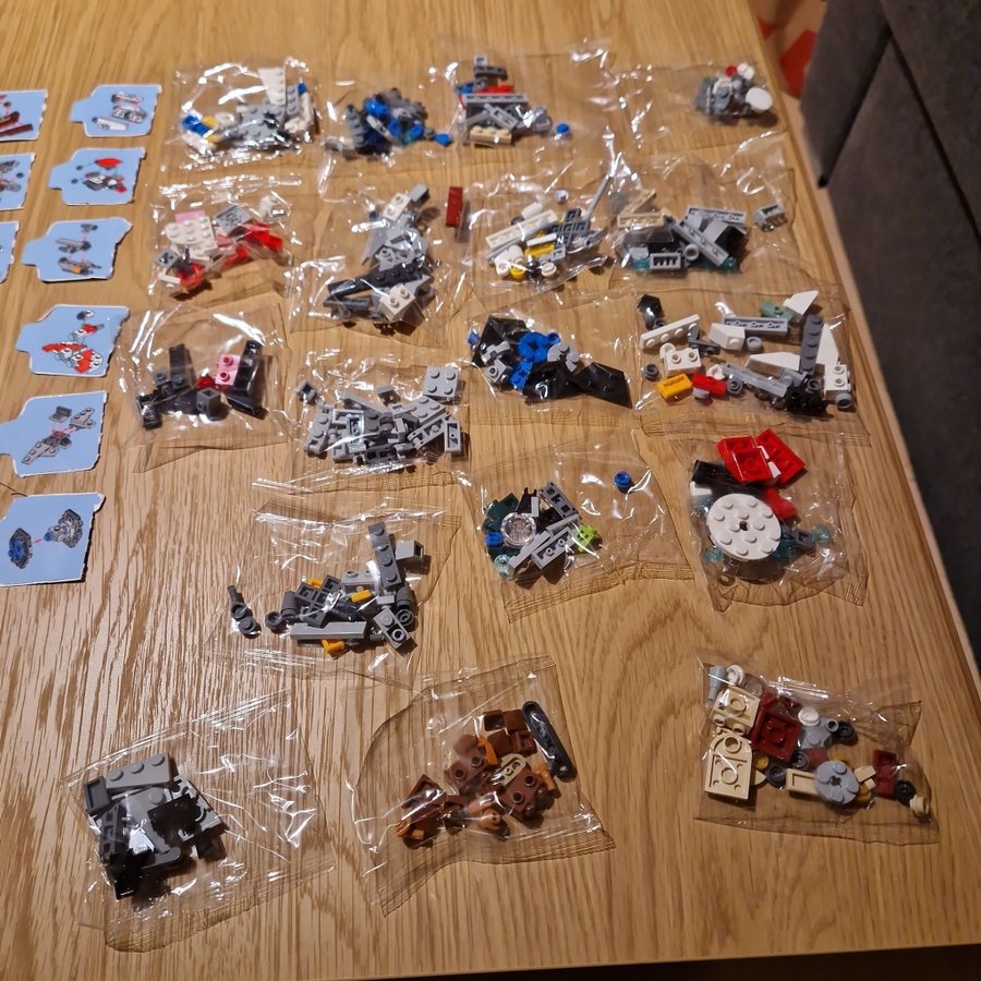 Lego Star Wars micro builds 18 st + instruktioner perfekt till egen julkalender