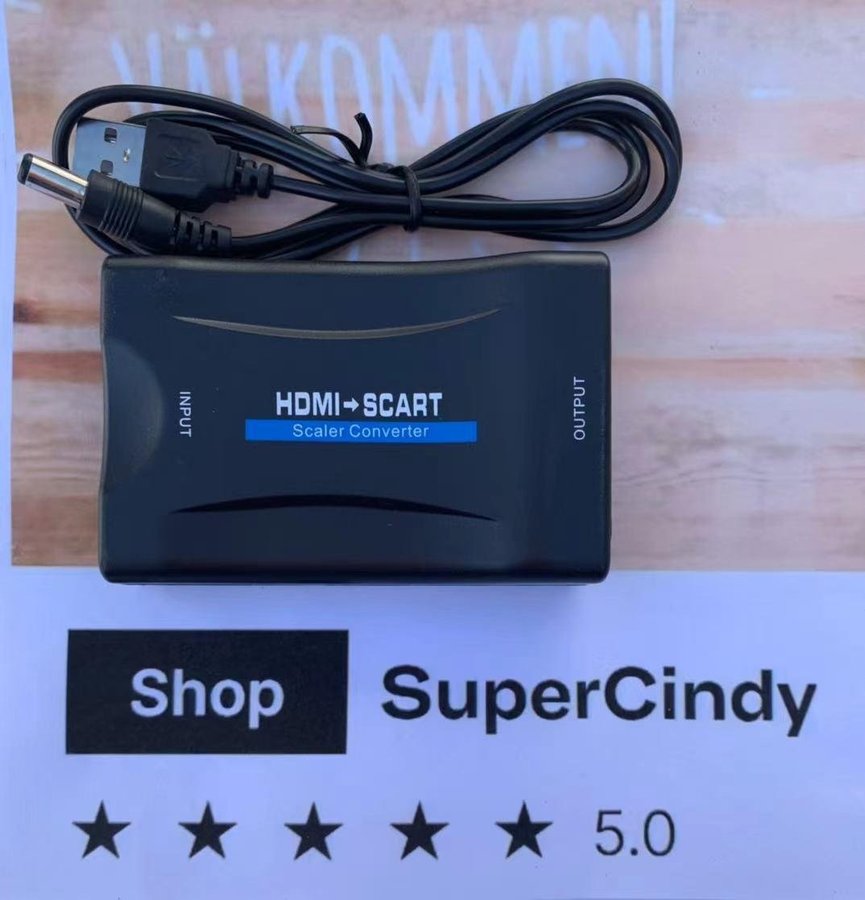 HDMI till Scart adapter 1080P HD Video Audio