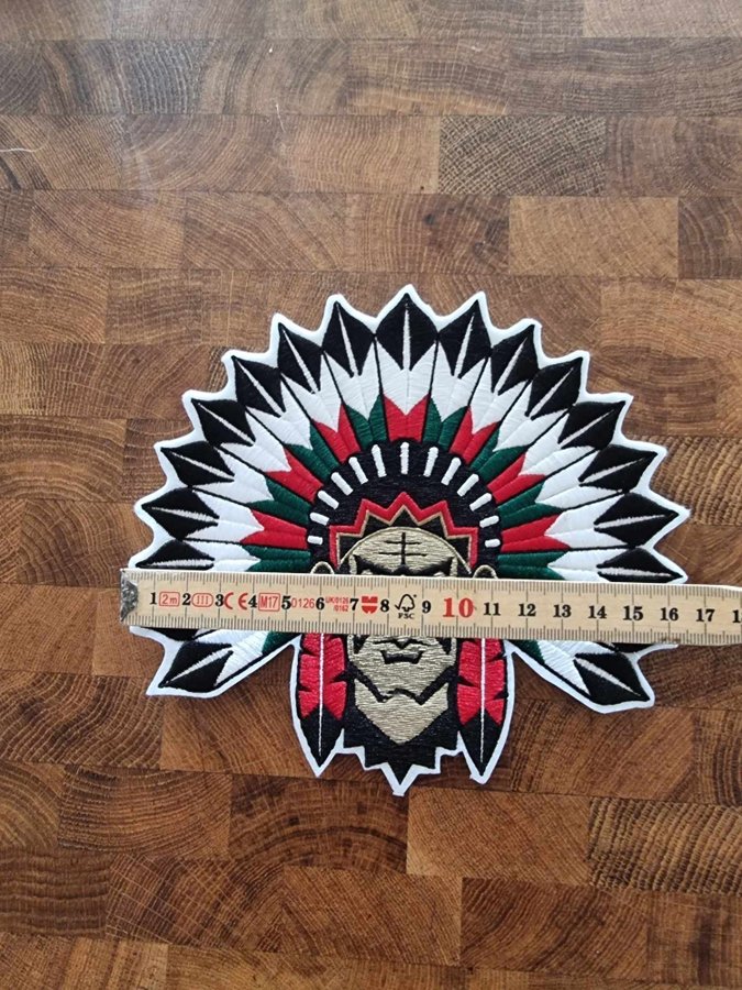 Frölunda fd logga underbara Indianen 17cm broderad NY!