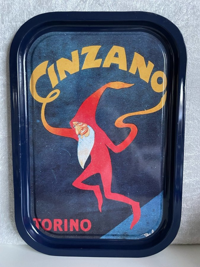 Cinzano bricka vintage för jul och advent jugend