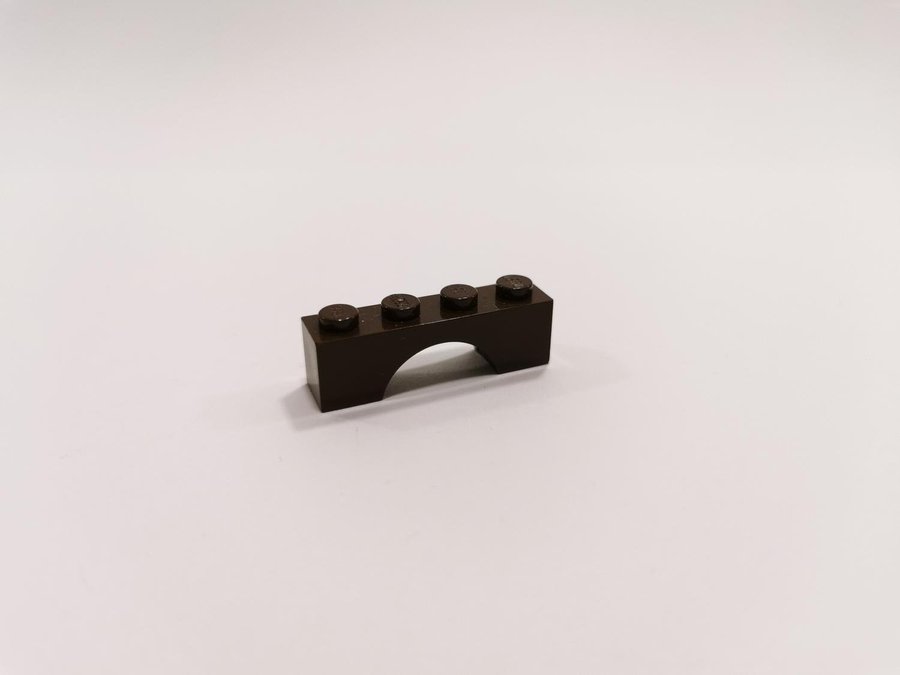 Lego - båge - arch - 1x4x1 - part 3659 - mörkbrun