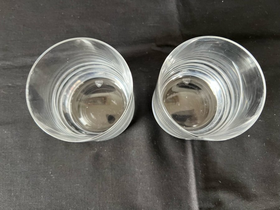 2 st Circle Orrefors Whiskeyglas Glas Martti Rytkönen