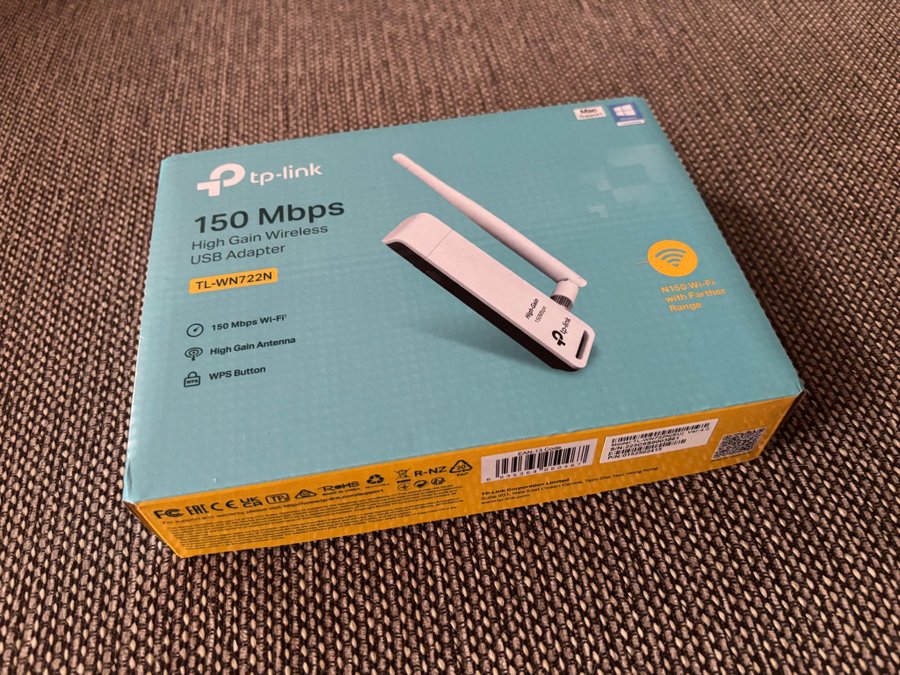 TP-Link TL-WN722N 150 MBPS trådlös USB-adapter: Lång räckvidd för lokalt nätverk