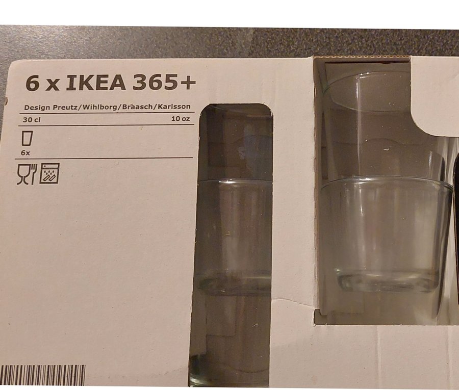 12 st IKEA 365+ Glas