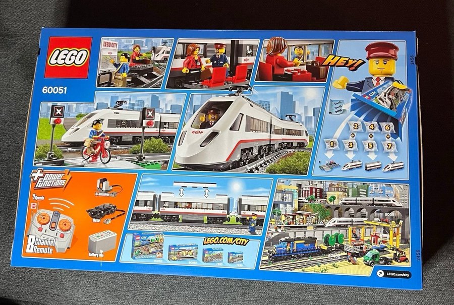 Lego City Motoriserat Höghastighetståg 60051. År 2014. NY  OÖPPNAD