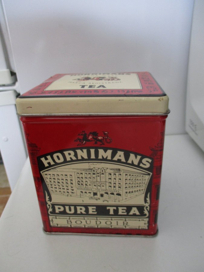 Plåtburk, teburk, Hornimans Tea