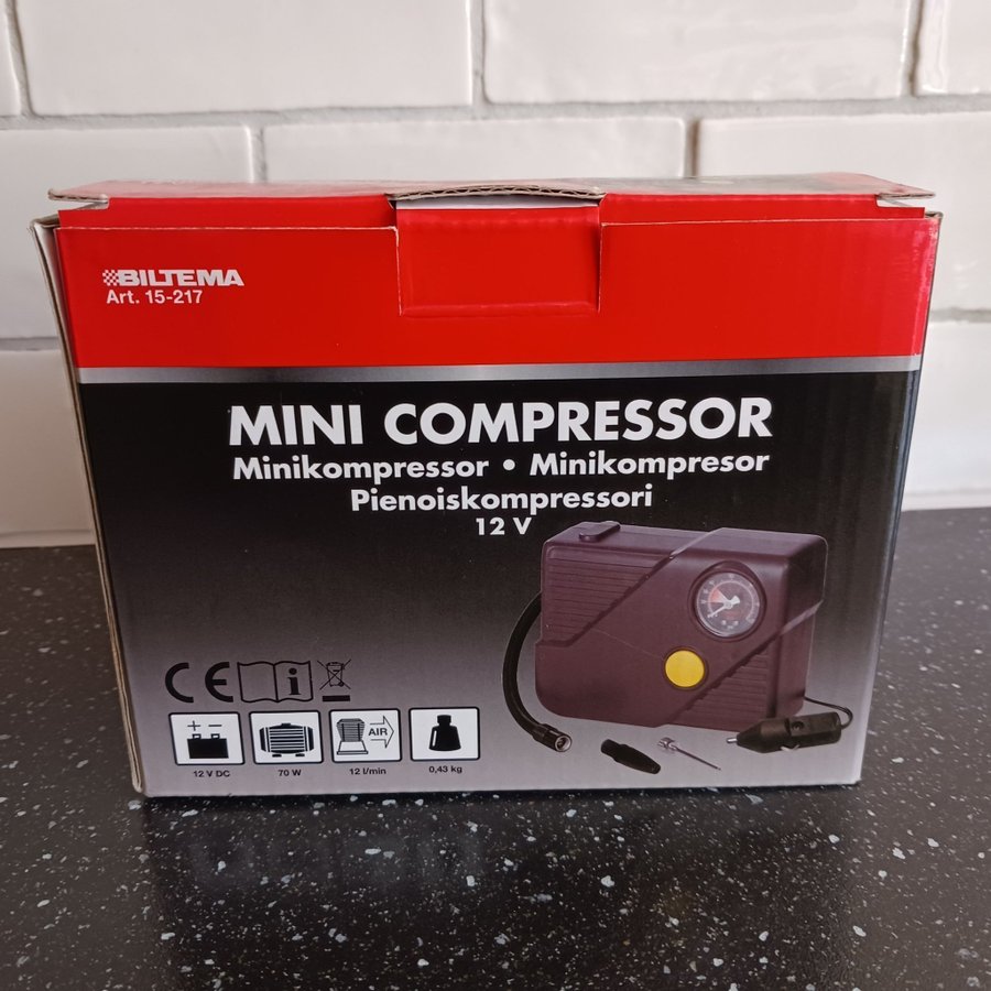 Helt ny Mini Kompressor 12V