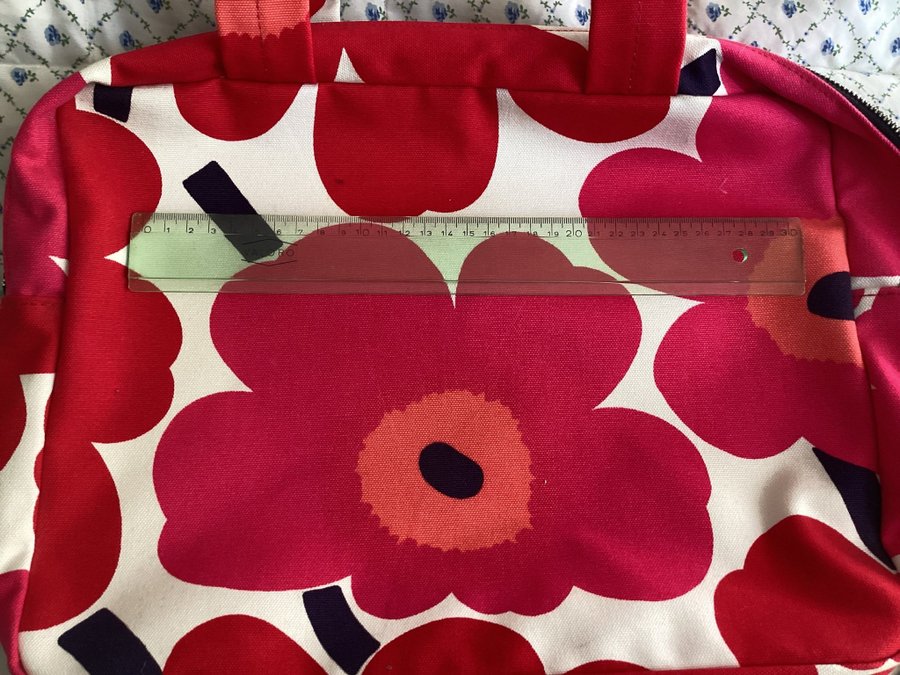 Marimekko Väska Shoppingbag Esteri Unikko Röd/vit mycket fin