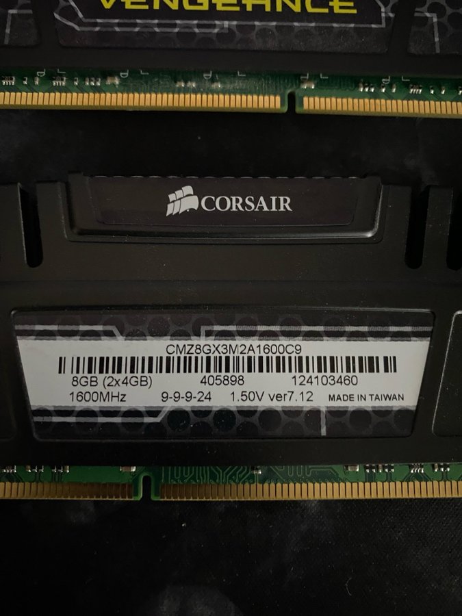 Corsair Vengeance 8GB (2x4GB) 1600MHz DDR3