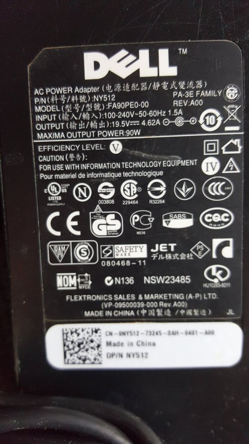 DELL batteri laddare FA90PE0-00