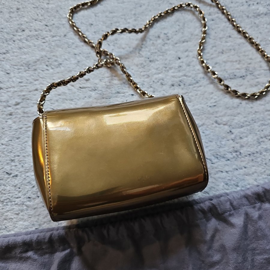 Mulberry Mini Lily gold patent leather