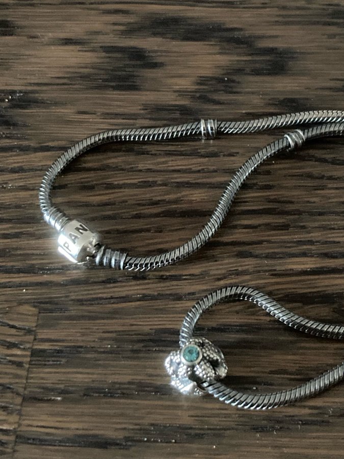 Pandora äkta silver halsband collier med berlock