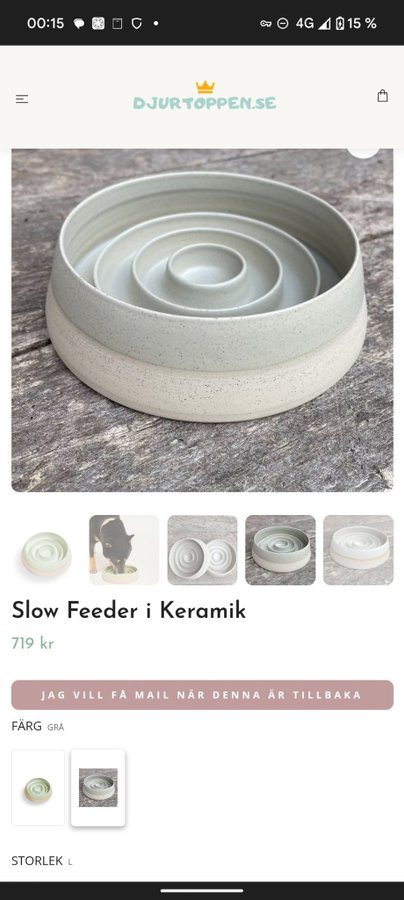 Slow feed handgjord i keramik