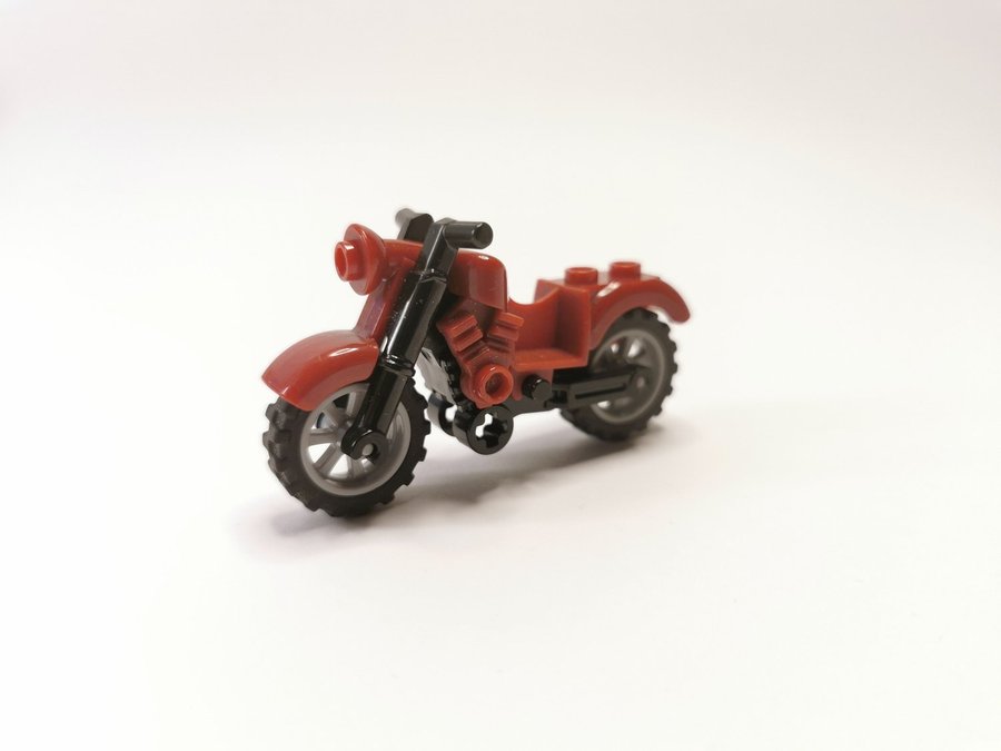 Lego - fordon - motorcykel - part 85983c01 - vinröd