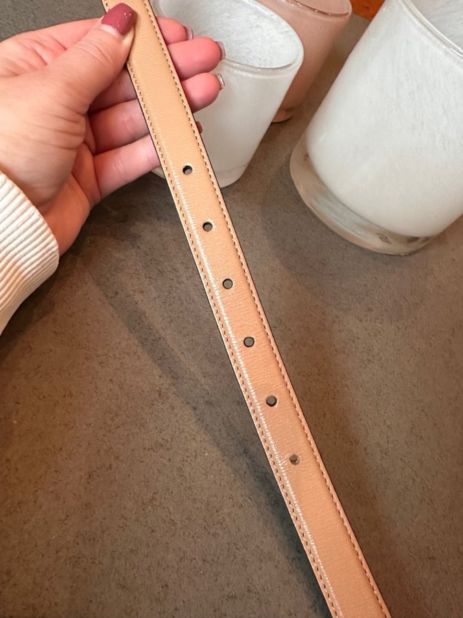 Kvitto / Box / Gucci rosa beige bälte